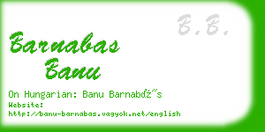 barnabas banu business card